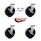 Service Caster 8 Inch Glass Filled Nylon Caster Set with Roller Bearings 4 Brake 2 Swivel Lock SCC-30CS820-GFNR-TLB-BSL-2-TLB-2 - alternate 5